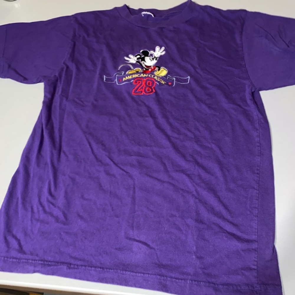 Purple mickey mouse t shirt